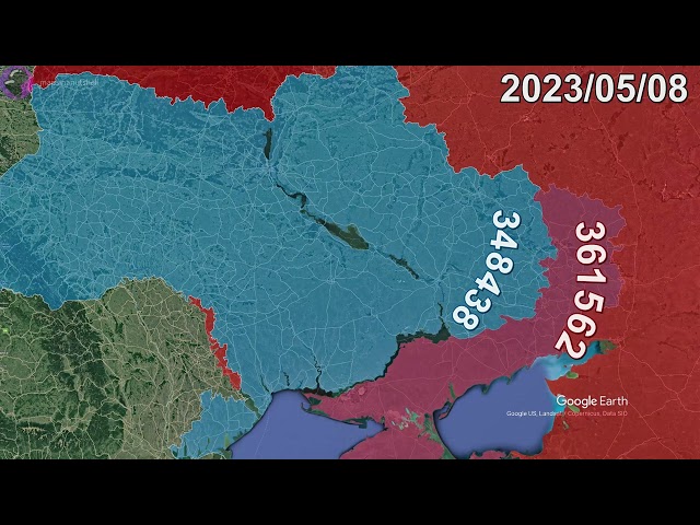 Russian Invasion of Ukraine: Every Day to November 1st using Google Earth