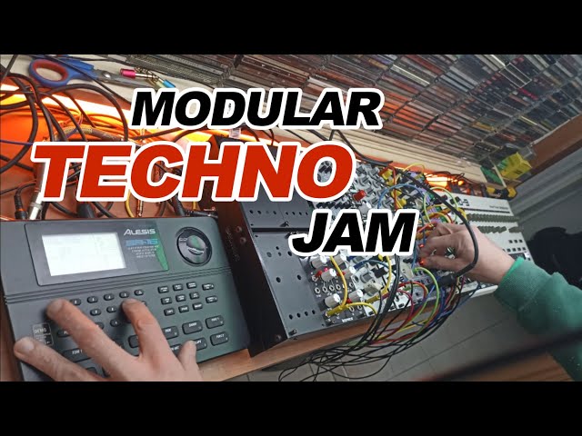 Modular Techno Jam + Alesis SR-16 + Behringer RD-9