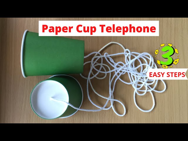 Paper Cup Telephone | Only 3 Materials and 3 Easy Steps  | How to Make Paper Cup Telephone