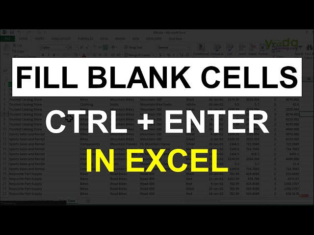 Fill Blank Cells Using Go To (Special) with CTRL + ENTER in Excel