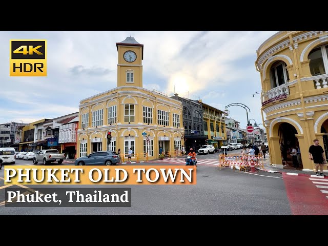 [PHUKET] Evening Walk Through Old Phuket Town "Fascinating Buildings In Phuket" | Thailand [4K HDR]