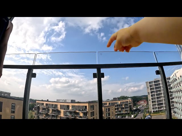 Toddler GoPro: Balcony Tour and Jumping in Bed (Baby POV)