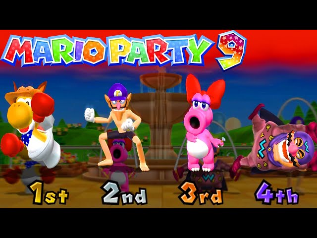 Mario Party 9 High Rollers - Yoshi vs Waligi vs Birdo vs Wario (Master Difficulty)