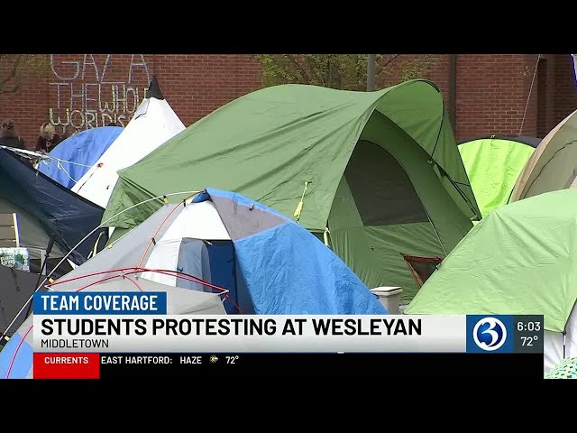 Students protest at Wesleyan