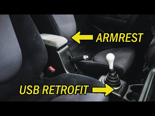JDM Center Console Armrest and USB Retrofit Install - Honda Fit GD3