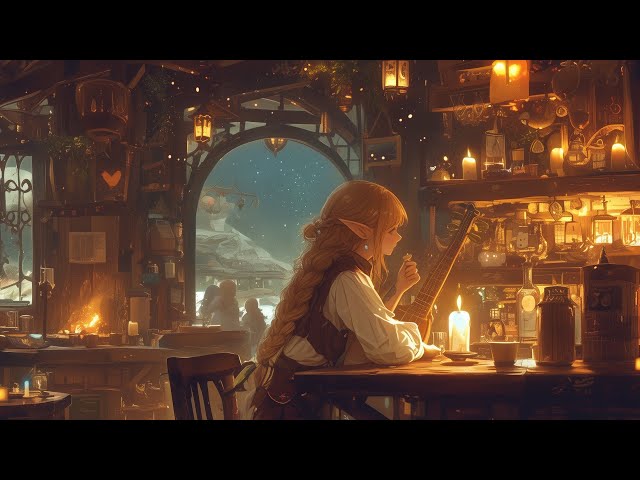 Relaxing Medieval Music - Bard/Tavern Ambience, Celtic Medieval Music, Tavern in Night