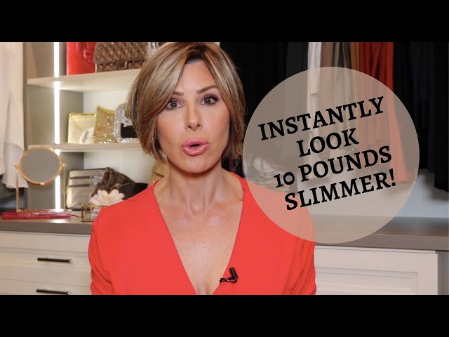How to Dress to INSTANTLY look 10 Pounds THINNER | TRICKS for Slimming Outfits | Dominique Sachse