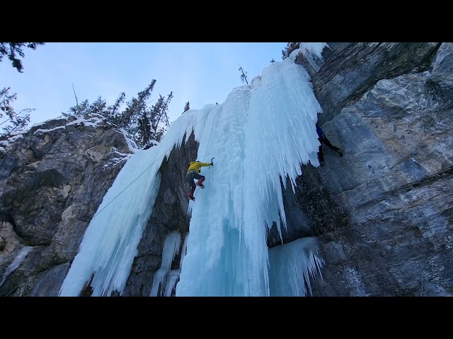 Ice climbing in canadian rockies, December,  2023
