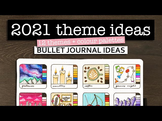 12 bullet journal theme ideas 💜 Decoration and colour palette ideas