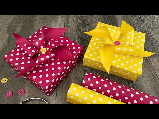 Pinwheel Gift Wrapping (Reversible Paper) | Paper Craft Ideas