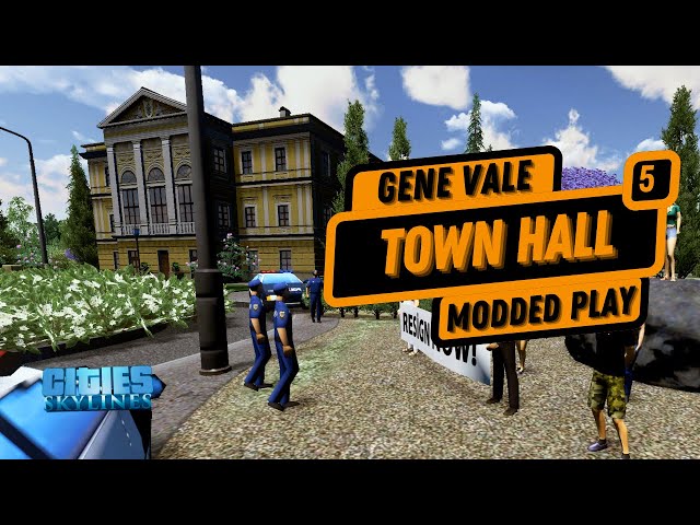 Gene Vale - Town Hall, Trains & Protests | Cities Skylines 1