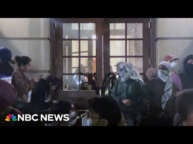 Demonstrations at Columbia University escalate as protesters occupy part of campus