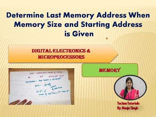 U1L19 | Find last address of memory when first Address and Memory Size is Given | Last location