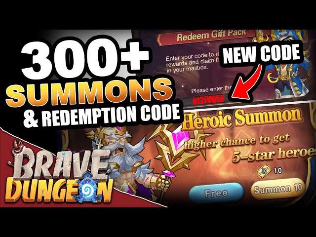 REDEMPTION CODE + 300PLUS SUMMONS! - Brave Dungeon: Roguelite IDLE RPG