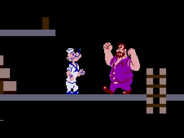 Popeye (Arcade) | original video game | 9-round session for 1 Player 💪🕹️👾