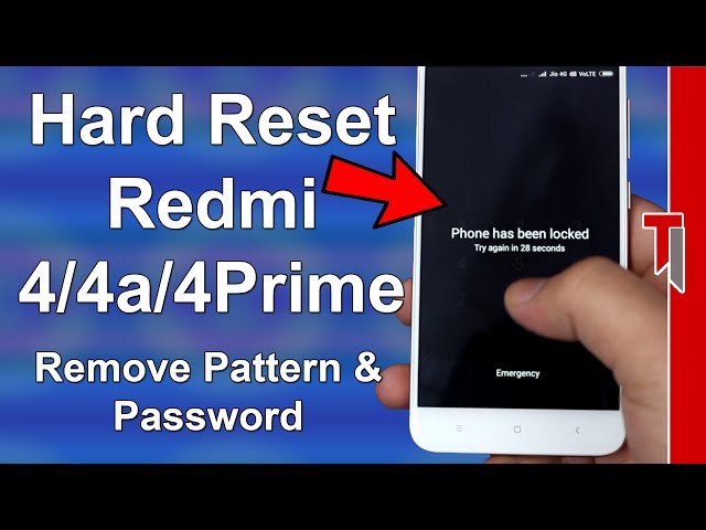 How to Hard Reset Redmi 4/ Redmi 4a  | Hard reset All Redmi Devices |  Remove Pattern/ Password Lock