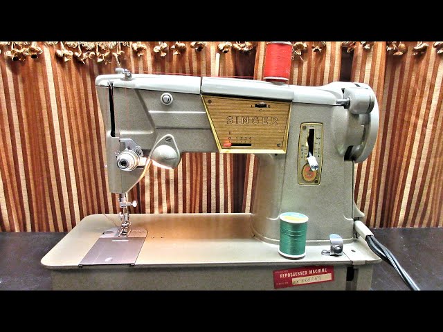 Here's a Clean, Degreased, and Adjusted Singer Model 328K Sewing Machine from 1965
