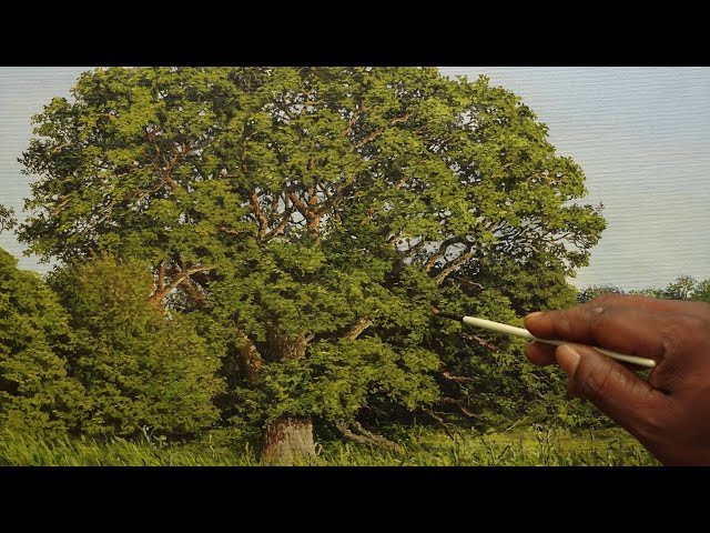 painting a Beautiful Tree With Acrylic | Time Lapse | # 96