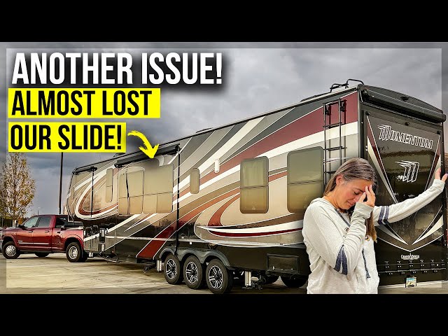 MAIN SLIDE FAIL! 😡 (Moments from a RV LIFE DISASTER in our Grand Design Momentum)