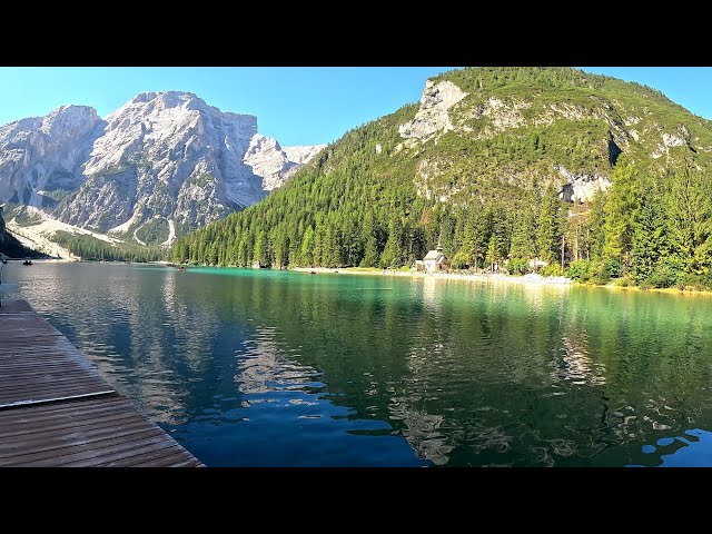 45 minute Indoor Cycling Workout Lago de Brais Dolomites 4K Video