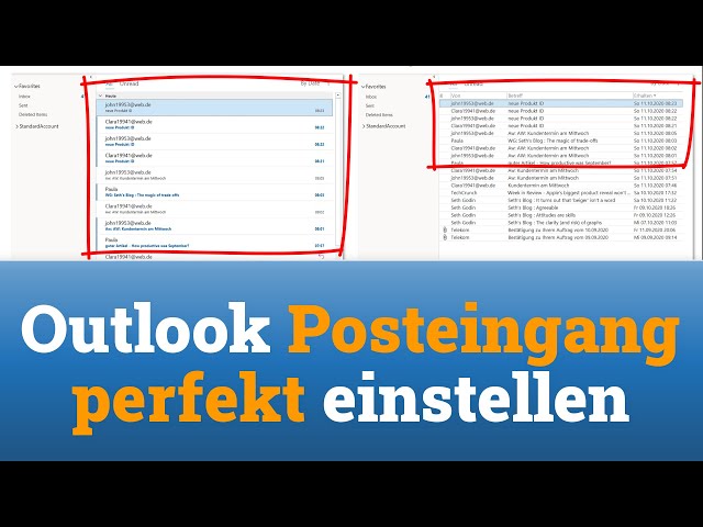 Produktiver mit Outlook: Posteingang perfekt einstellen | Online-Kurs und Tutorial