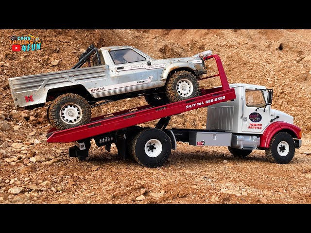 Tow Truck Rescue Peugeot 4x4 Dangel From Crash | Cross RC WT4 | @CarsTrucks4Fun
