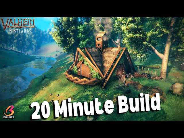 Valheim- Building A Starter House in 20 MINUTES!!