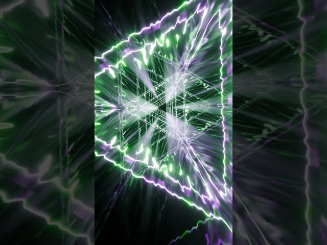 #shorts #Abstract #Background Video 4k Screensaver Green Purple Triangle Tunnel Flames VJ #LOOP NEON