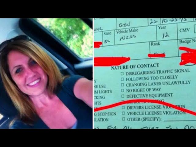Women Gets Pulled Over By Cop, What He Writes On Her Speeding Ticket Shocks Her...