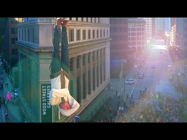 Houdini Inspired Straight Jacket Escape | Pittsburgh, PA | iJustine