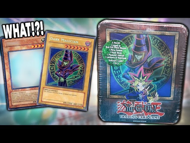 INSANE! YuGiOh 2003 DARK MAGICIAN TIN OPENING & GHOST RARE PULL!?! OLD SCHOOL PACK OPENING!