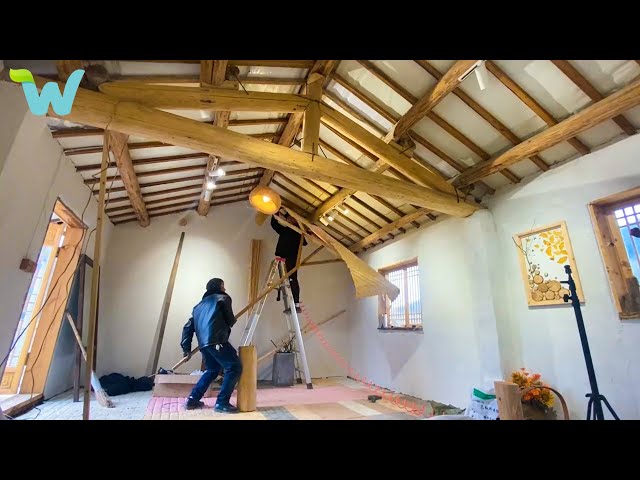 Renovating of old house and garden in the countryside.  Building the beautiful wooden toilet Part2