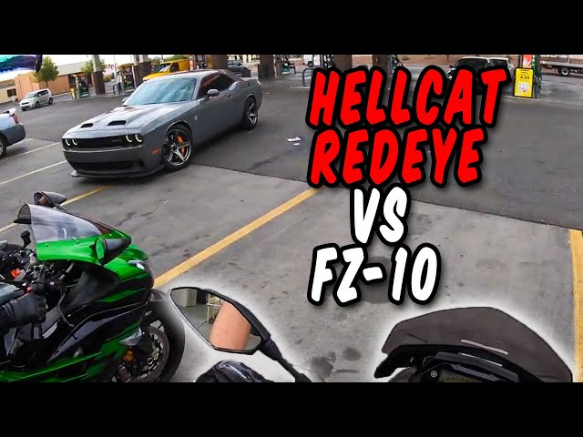 FZ-10 vs Hellcat Redeye | Close Calls, Crashes & Race 2020