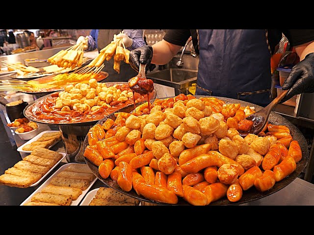Famous Korean Gwangjang Market! No.1 street food tteokbokki, handmade fish cake / korean street food