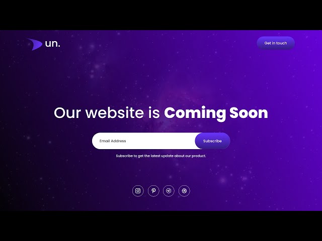 How To Create Website Coming Soon Page Using HTML and CSS