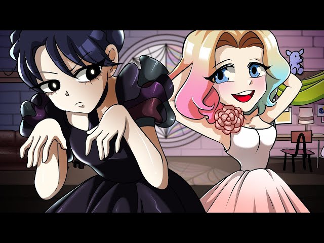 [Animation] 🕷💗Wednesday Addams | Wednesday VS Enid Dance | Music Animation | Slime Cat