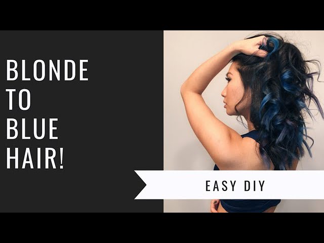 HAIR TRANSFORMATION - Blonde to Blue hair with Uberliss