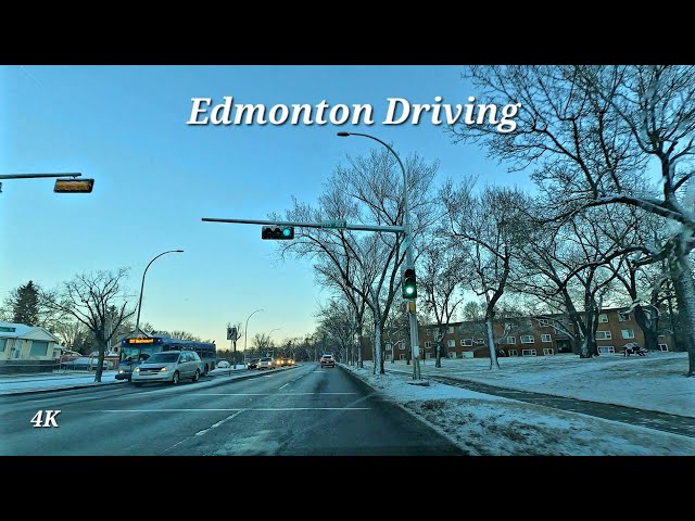 Driving - Monday Morning, After Snow Fall Last Night, Edmonton, Alberta, Canada - Dec 2023