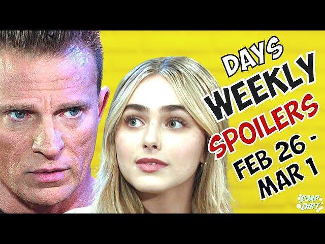 Days of our Lives Weekly Spoilers Feb 26-Mar 1: Harris & Holly Wake from Comas #dool #daysofourlives