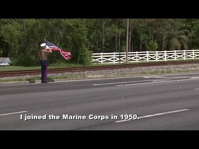 86-year-old Marine Corps veteran honors fallen heroes