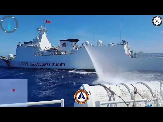Philippine Armed Forces Resupply Mission Hit with Chinese Coast Guard Water Canons