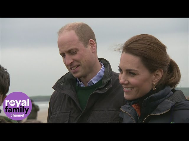 The Duke and Duchess of Cambridge enjoy walk on Bangor beach