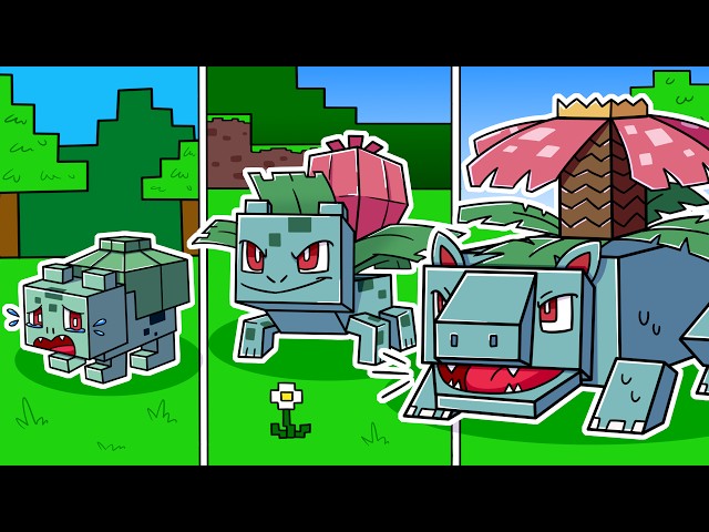 I Survived 100 DAYS as the GRASS POKEMON BULBASAUR in HARDCORE Minecraft!