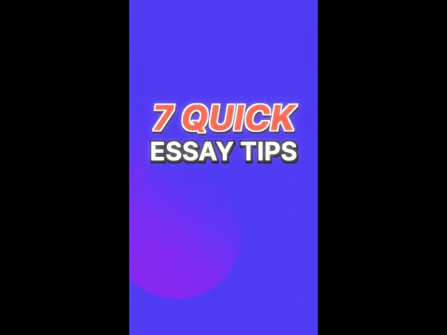 7 Quick College Essay Tips | #shorts