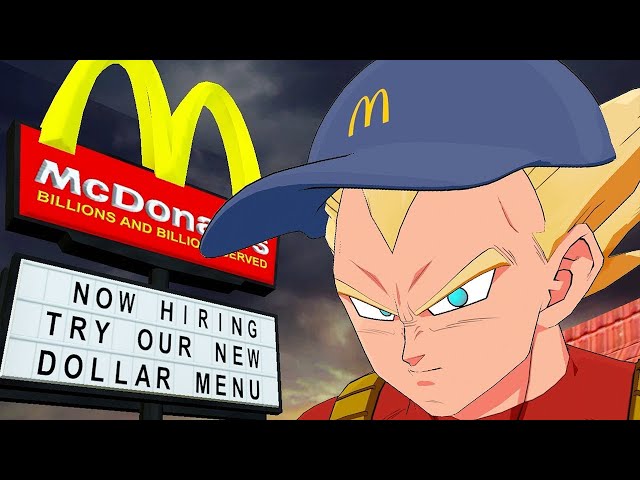 Vegeta is a McDonald's employee now