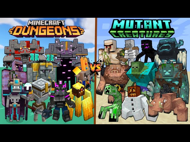 Minecraft Dungeons vs Mutant Creatures - Epic Mob Battle!