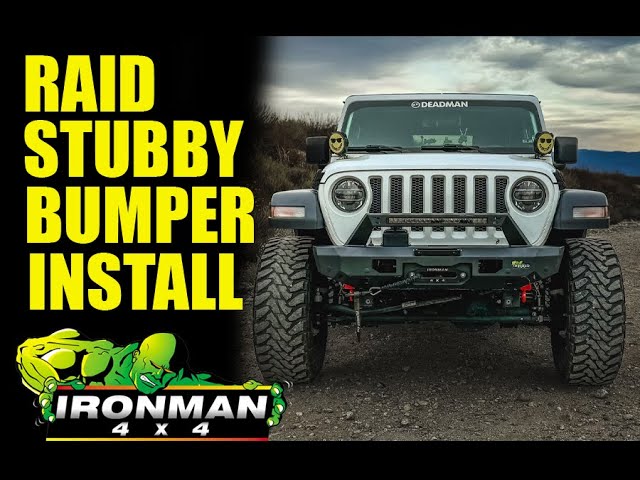 JEEP WRANGLER JL IRONMAN4X4 RAID STUBBY FRONT BUMPER WITH LIGHT BAR & WINCH HOW TO INSTALL IN DEPTH