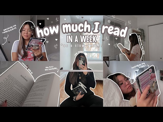 how much i read in a week (slow reader edition)🌷🍓🎀