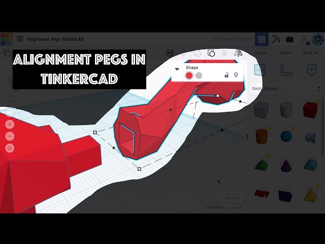 TinkerCAD Tutorials - Alignment Pegs - Save support and join models after printing