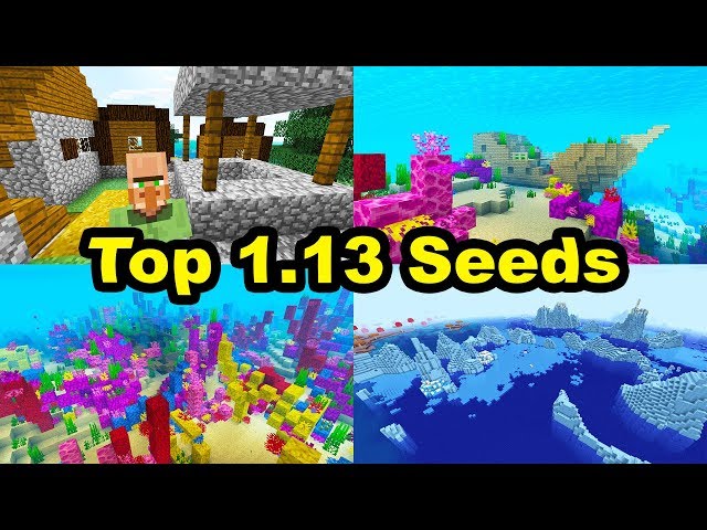 BEST Minecraft 1.13 WORLD SEEDS - Coral, Icebergs, Ships, Mushroom Islands